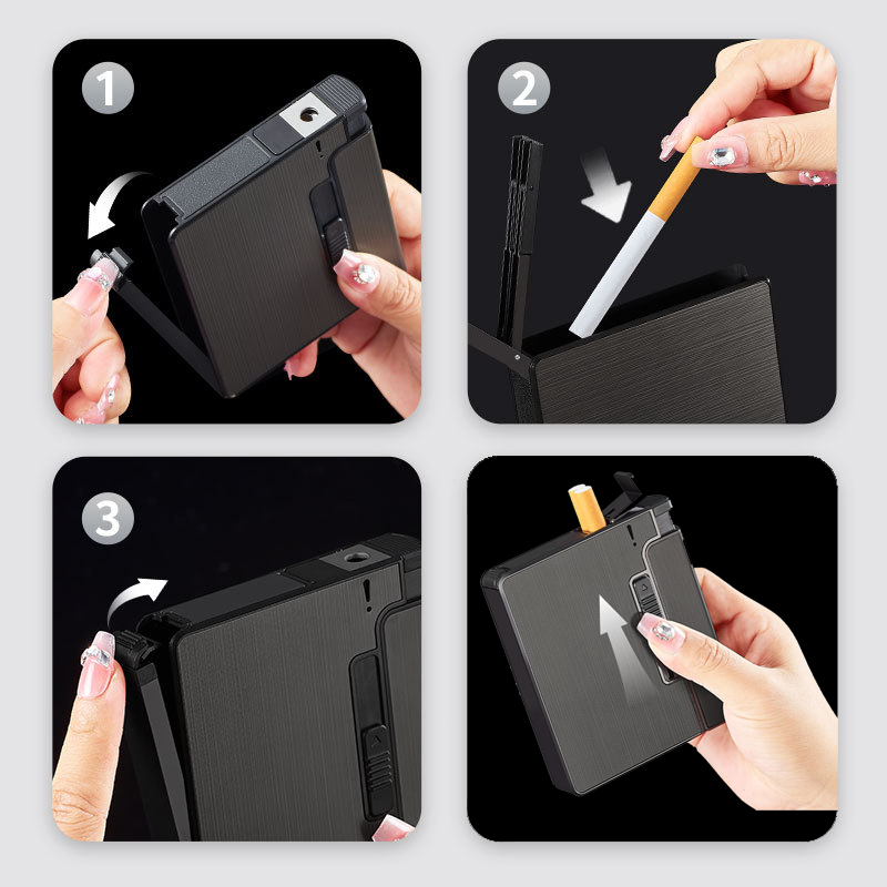 Hộp Đựng Thuốc 20 Điếu Focus YH117 Có Thể Lắp Bật Lửa