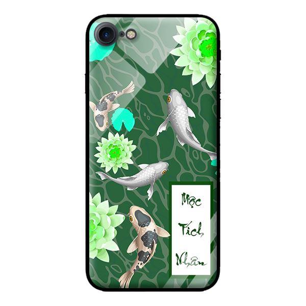 Ốp kính cường lực cho iPhone 7 Cá Koi  Mộc - Hàng chính hãng