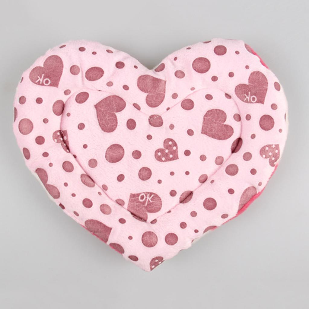 Small Animal Hamster Play Mat Seat Pad Sleep Bed Play Toy Heart Shape Pink