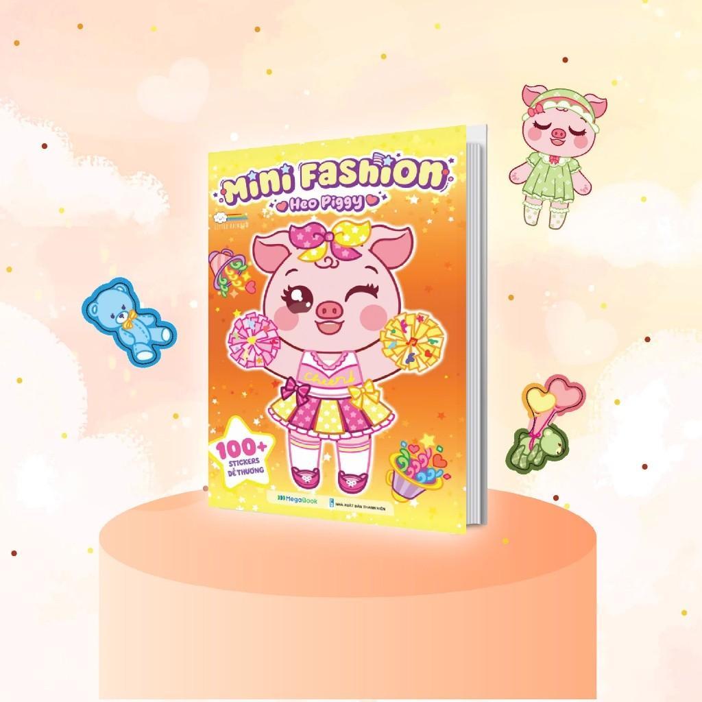 Sách - Mini Fashion - Bóc Dán Hơn 400+ Stickers Váy, Phụ Kiện Xinh Đẹp Cho Bé Gái - Combo 4 Cuốn - Megabook