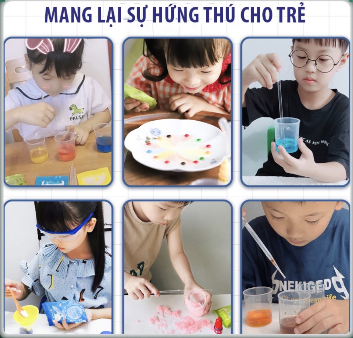 Bộ dụng cụ 78 thí nghiệm khoa học vật lý hóa học đồ chơi cho bé khám phá có hướng dẫn tiếng việt, quà tặng sinh nhật