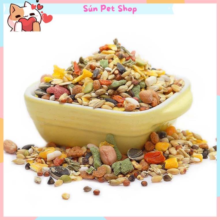 Thức ăn cho hamster cao cấp, hỗn hợp ngũ cốc, rau củ quả và hải sản
