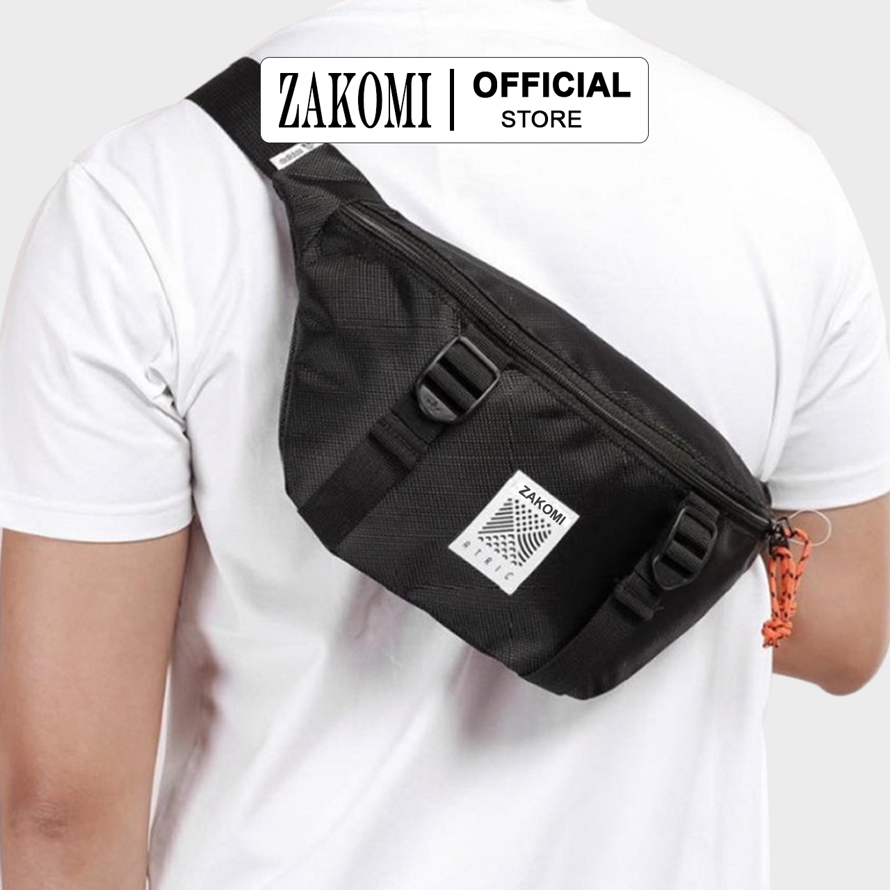 Túi đeo chéo bao tử Zakomi thời trang Unisex, phong cách cá tính, túi đeo trước ngực chất liệu vải chống nước cao cấp