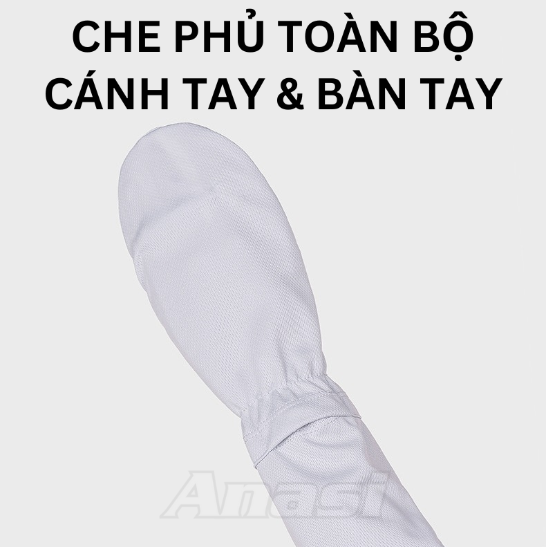 Găng tay chống nắng nữ Anasi LO32 dài tay | Xỏ ngón tiện lợi | Free size | Bao tay chống nắng lái xe