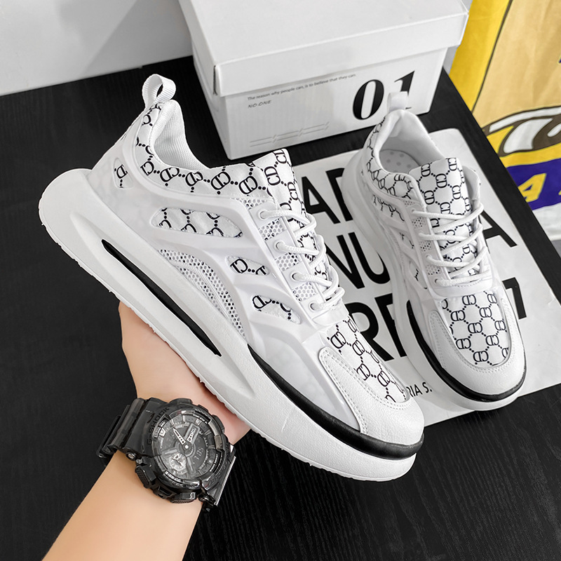 Giày Thể Thao Nam MENDO - Giày Sneaker Màu Đen - Màu Trắng , Phối đồ thời trang cực chất - G5558