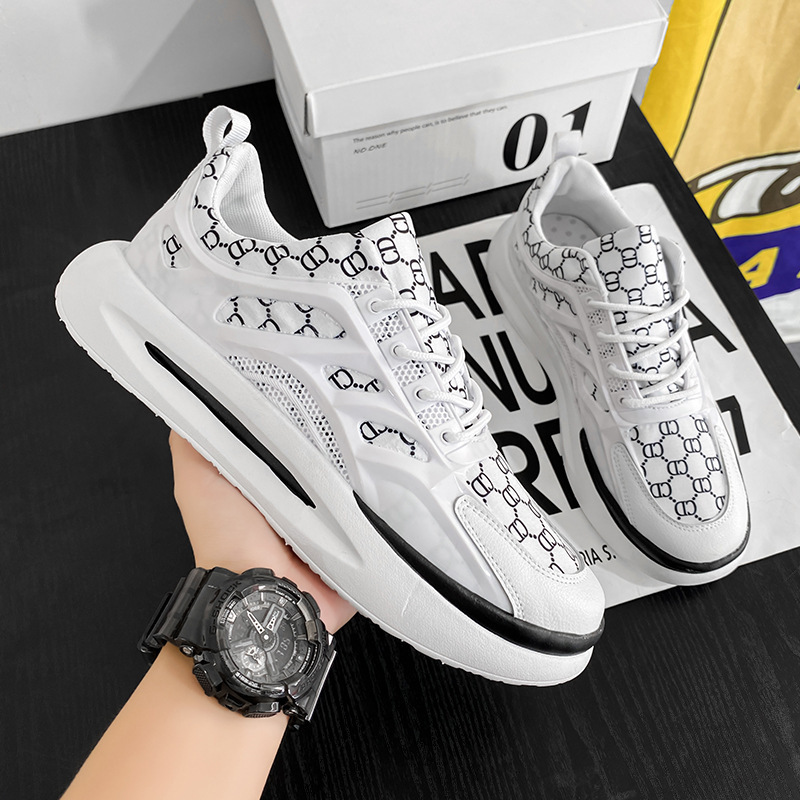 Giày Thể Thao Nam MENDO - Giày Sneaker Màu Trắng - Màu Đen , Phối đồ thời trang cực chất - G5563