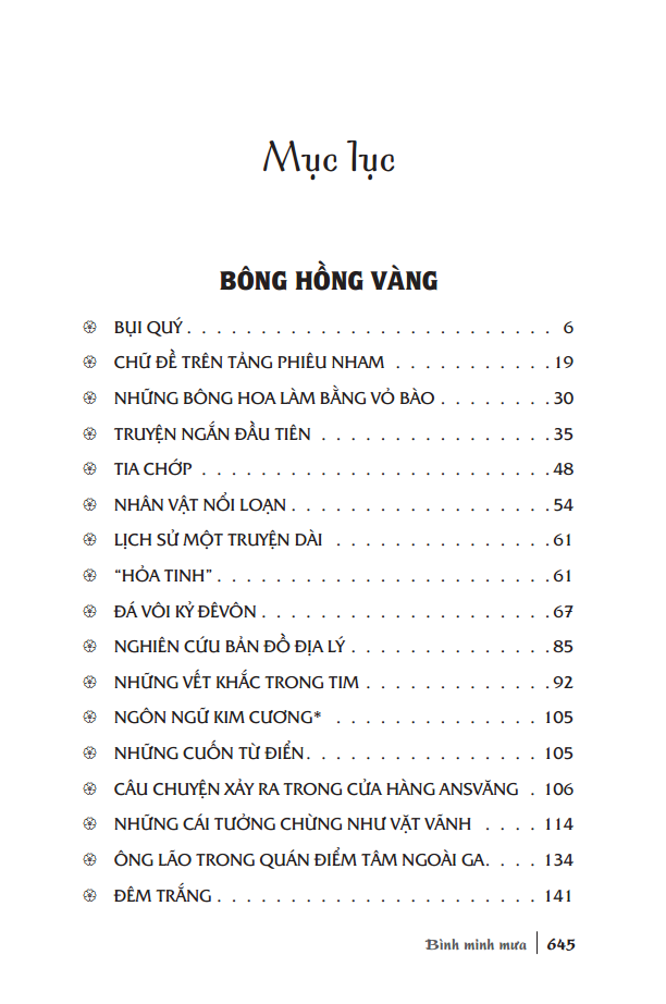 Bông Hồng Vàng Và Bình Minh Mưa (Bìa Cứng) - MT