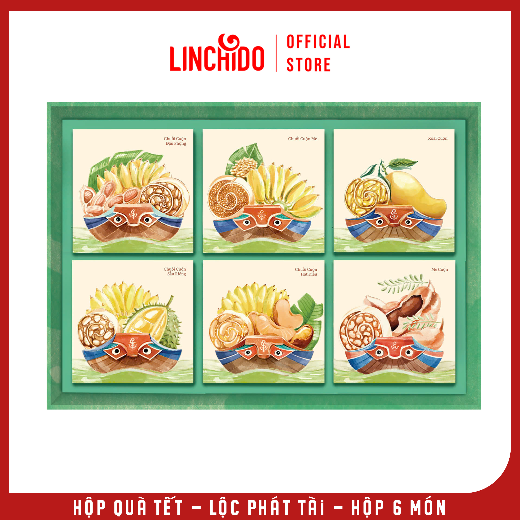 Hộp Quà Tết - Lộc Phát Tài - Hộp 6 Món