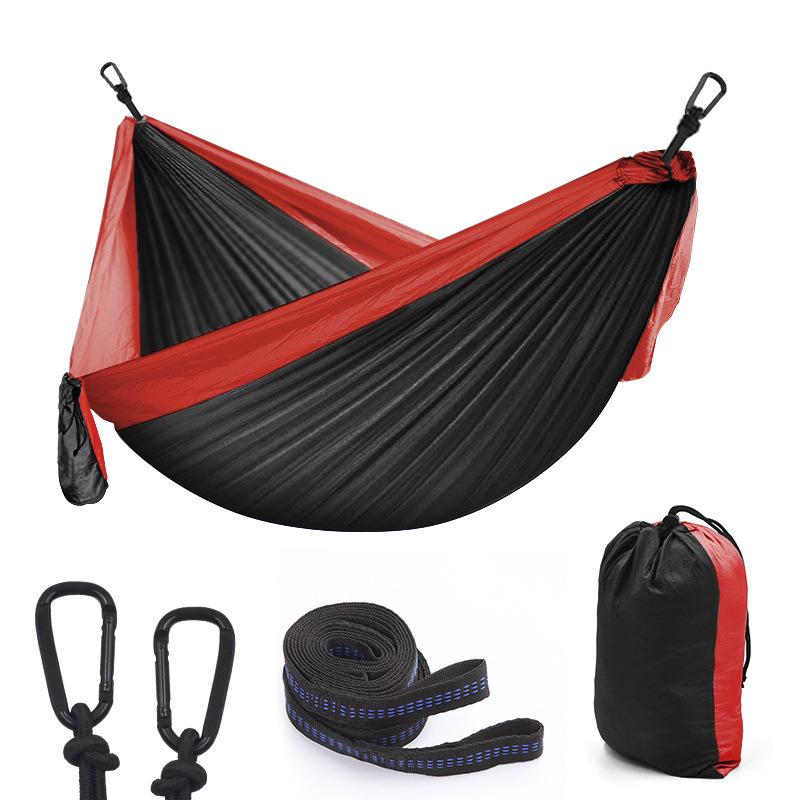 Siêu Nhẹ Cắm Trại Ngoài Trời Nylon Võng Ngủ Đầm Cây Giường Vườn Sân Sau Đồ Treo Đôi Võng Ghế Hangmat
