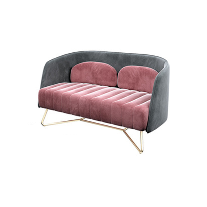 LUX.>>> Ghế sofa đôi bọc nhung sang chảnh  1m4 - Ghế sofa đôi cho phòng khách (kt 140x78x65cm)