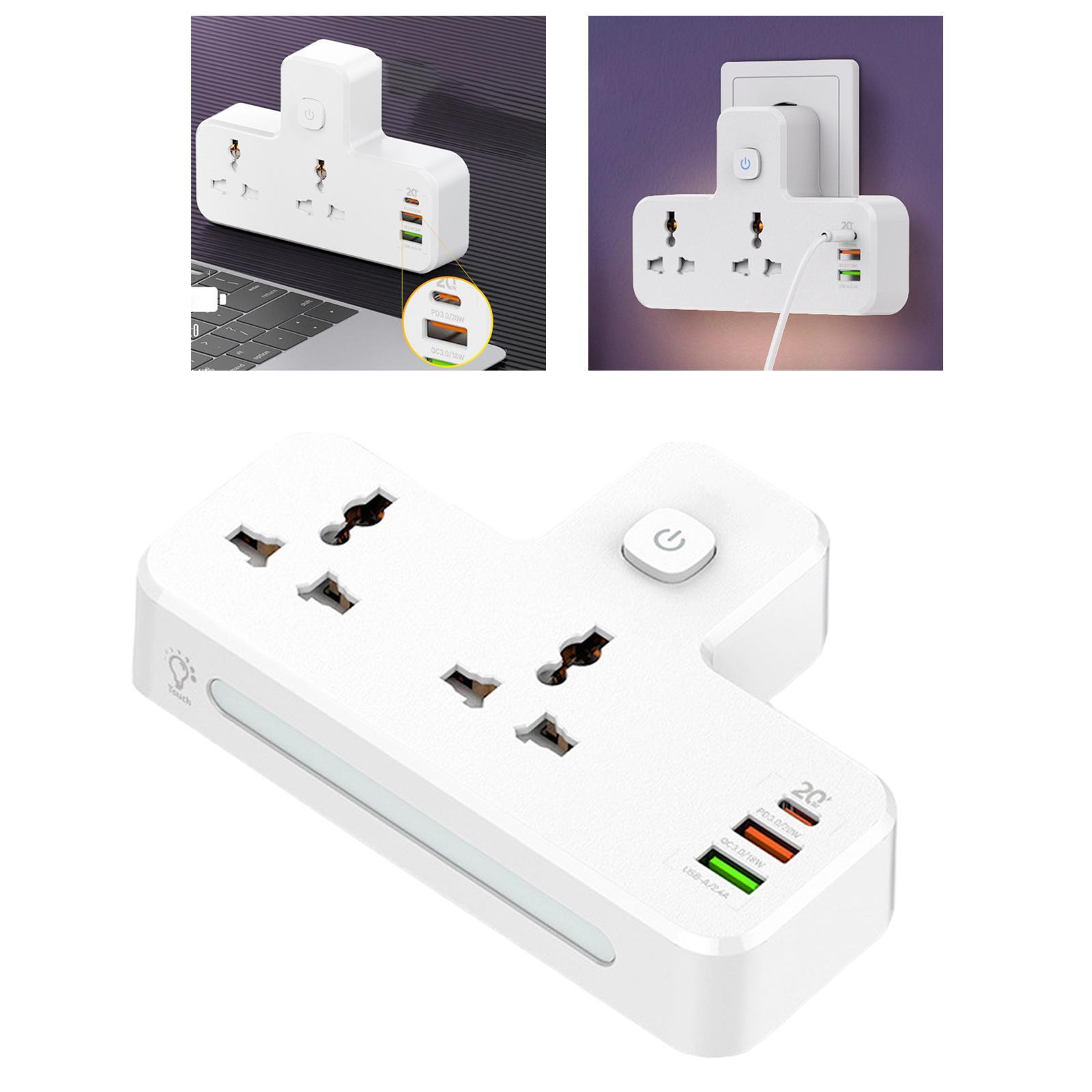 Electrical Sockets Outlet Extender with USB Ports for Office Home Desktop