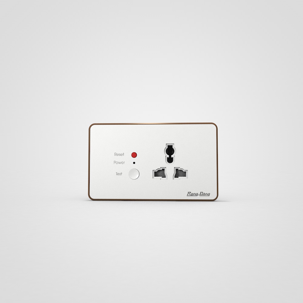 Ổ cắm âm tường chống giật chính hãng Rạng Đông, đảm bảo an toàn khi sử dụng Model: OCAT01 1C/16A - Giá gốc tận xưởng