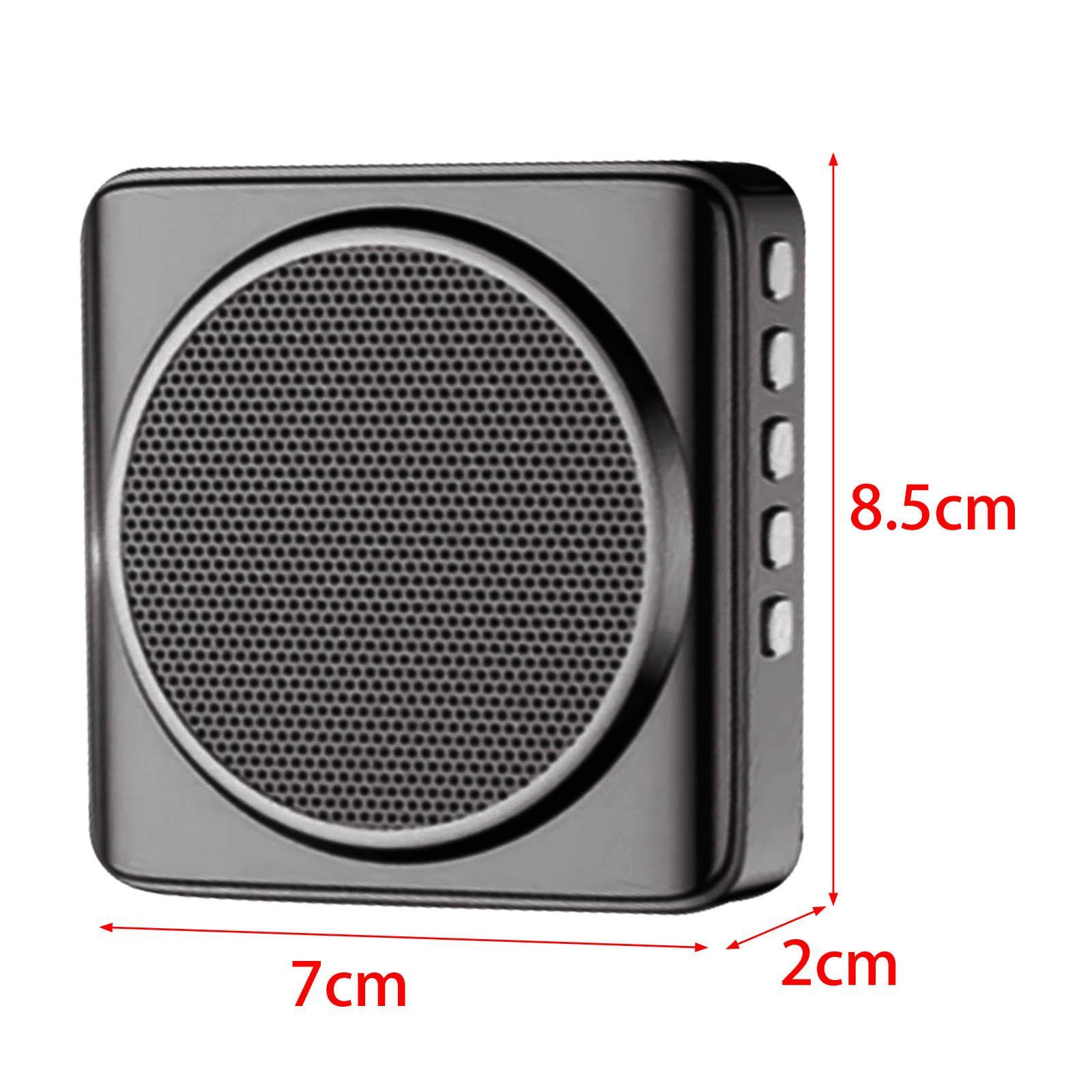 Voice Amplifier with Mic Support USB TF Card for Tour Yoga Teacher Black