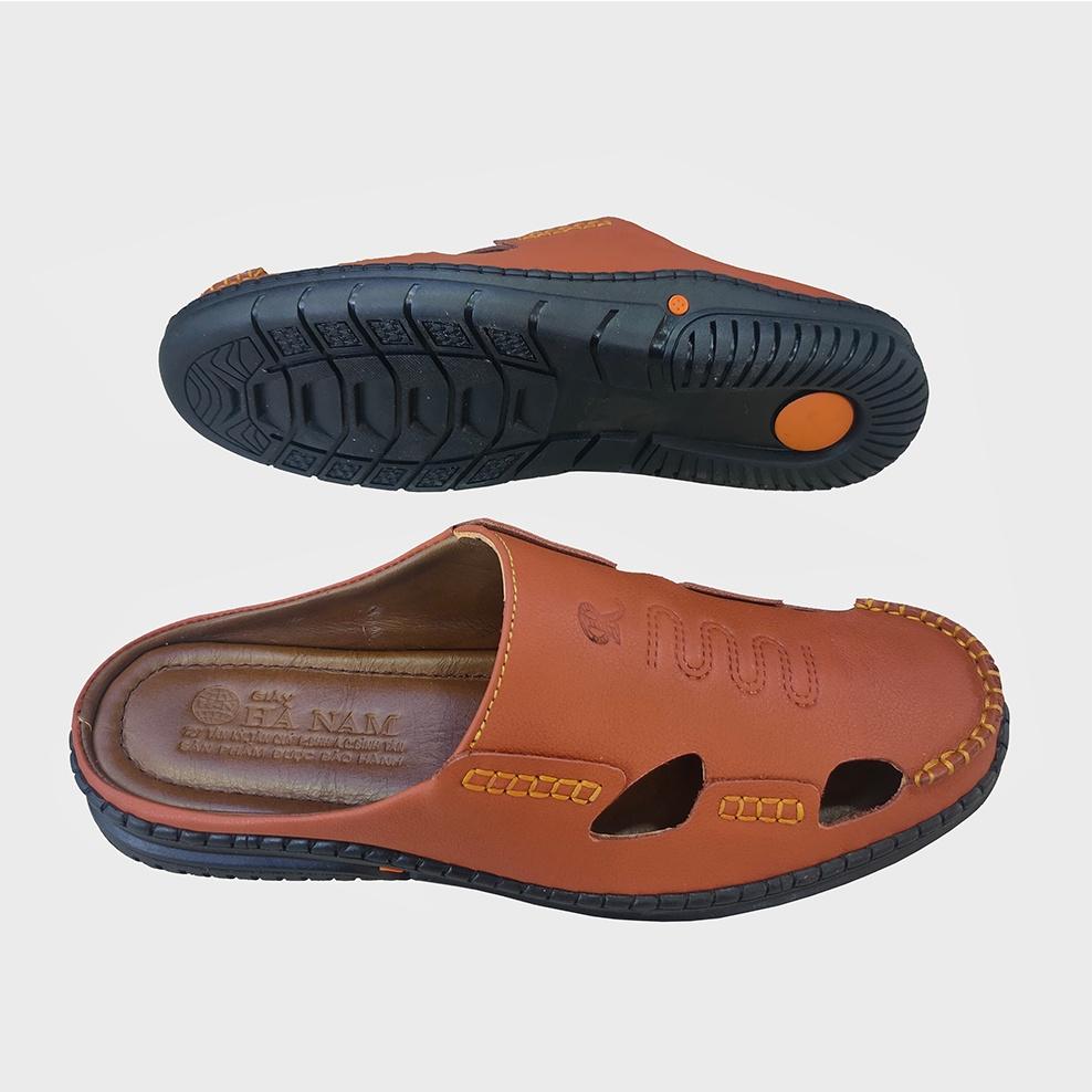 Dép Bít Mũi Nam HÀ NAM Da Bò Thật Cao Cấp GSB20108