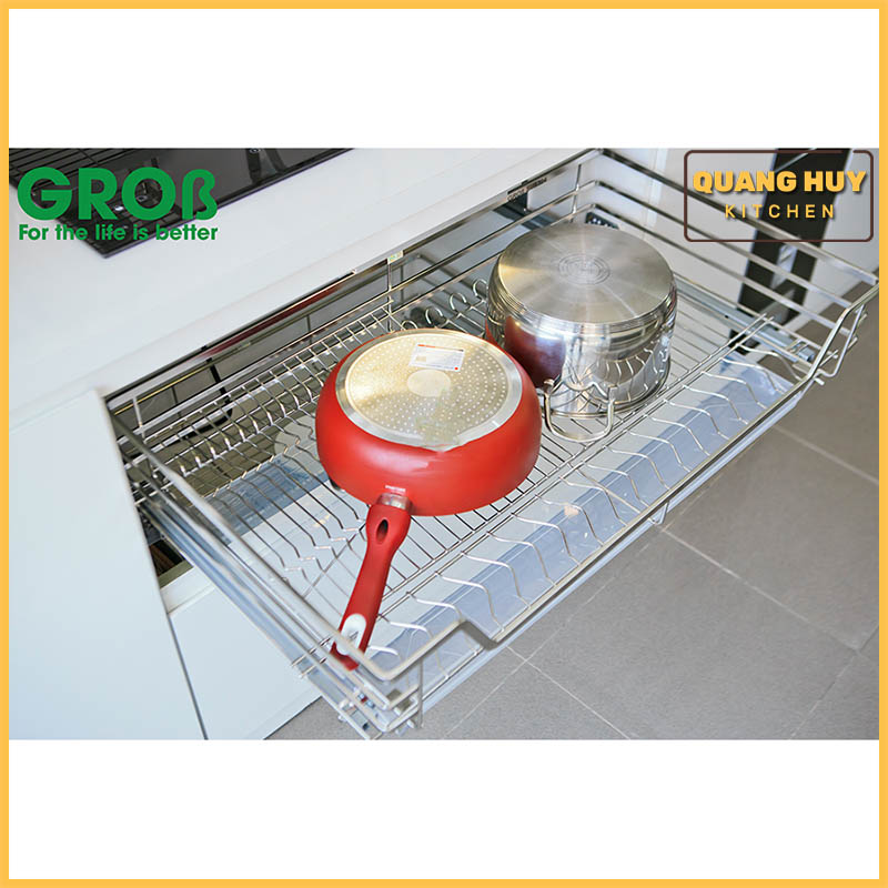 Giá úp bát đa năng nan dẹt inox 304 thương hiệu Grob mã GC304