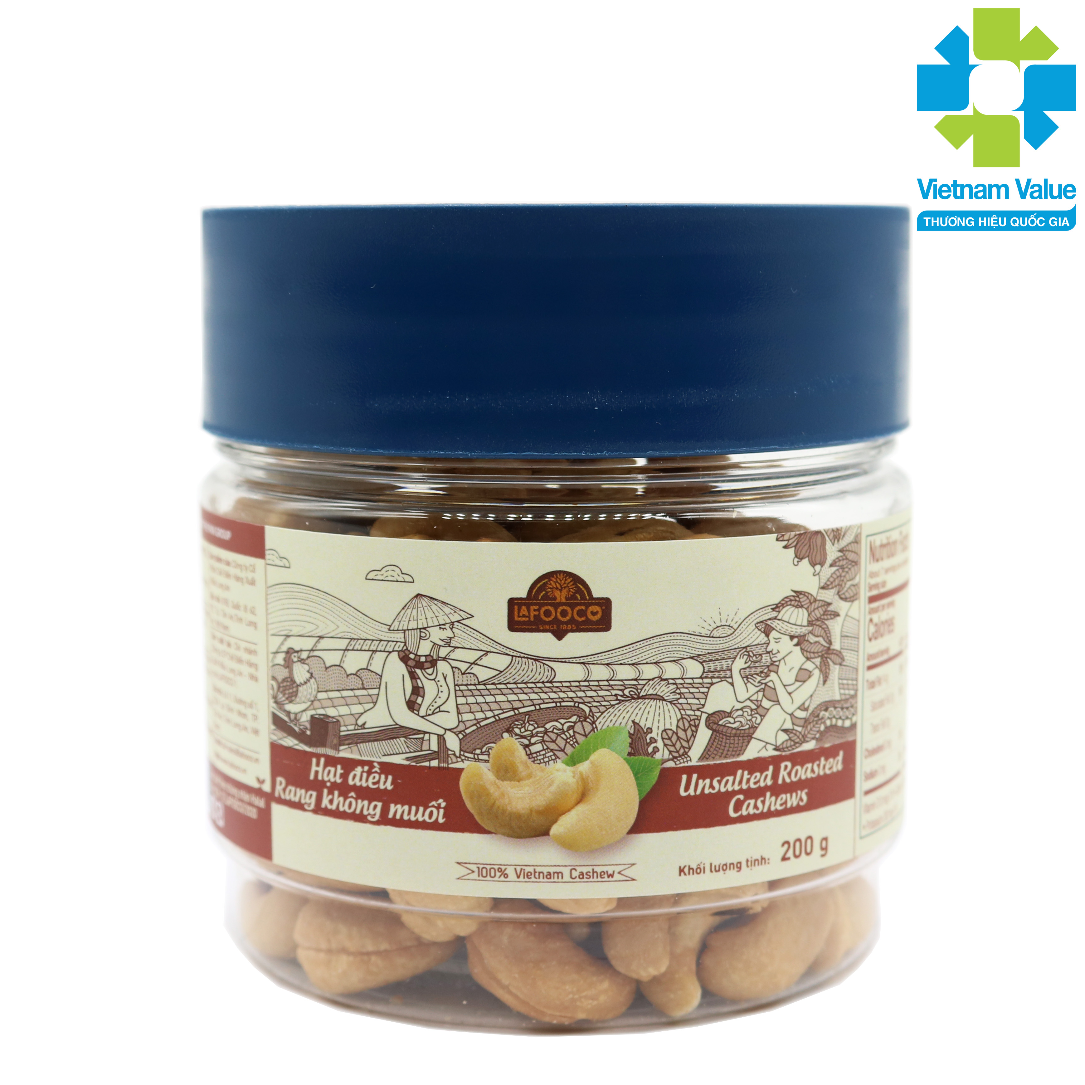 Hạt Điều Rang Không Muối 200g LAFOOCO Unsalted Roasted Cashew Nuts