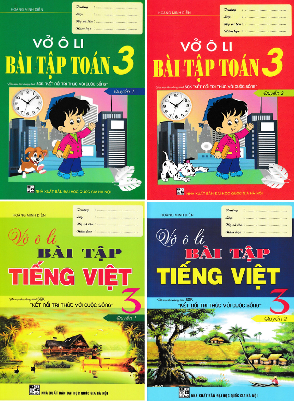 Combo Vở Ô Li Bài Tập Tiếng Việt + Toán 3