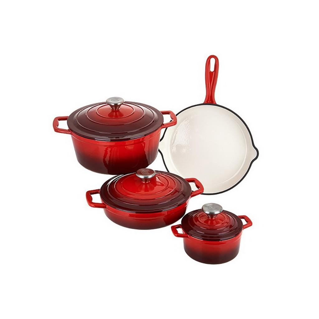 Bộ nồi - chảo gang Xanten tráng men 7 cái - 067489