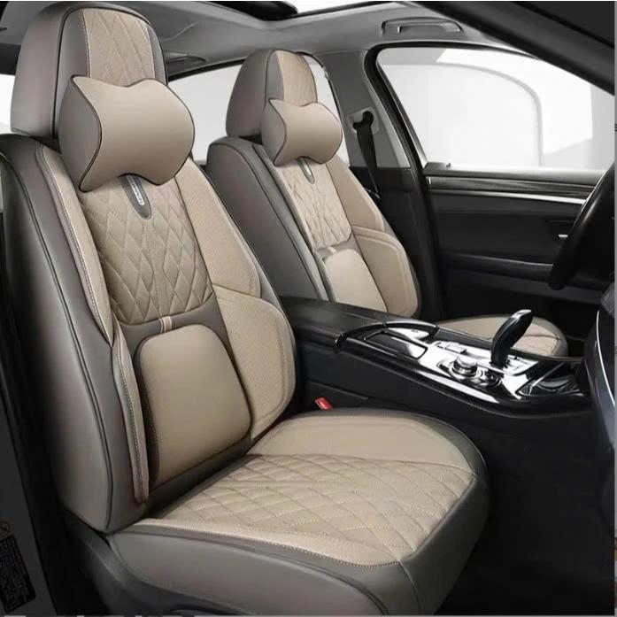 ( Mã A04) Bộ áo ghế da Nappa có đệm cao su non nâng lưng tặng kèm 2 gối