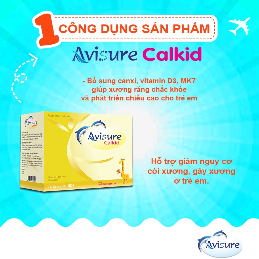 Avisure Calkid Canxi hữu cơ cho bé cao lớn vượt trội