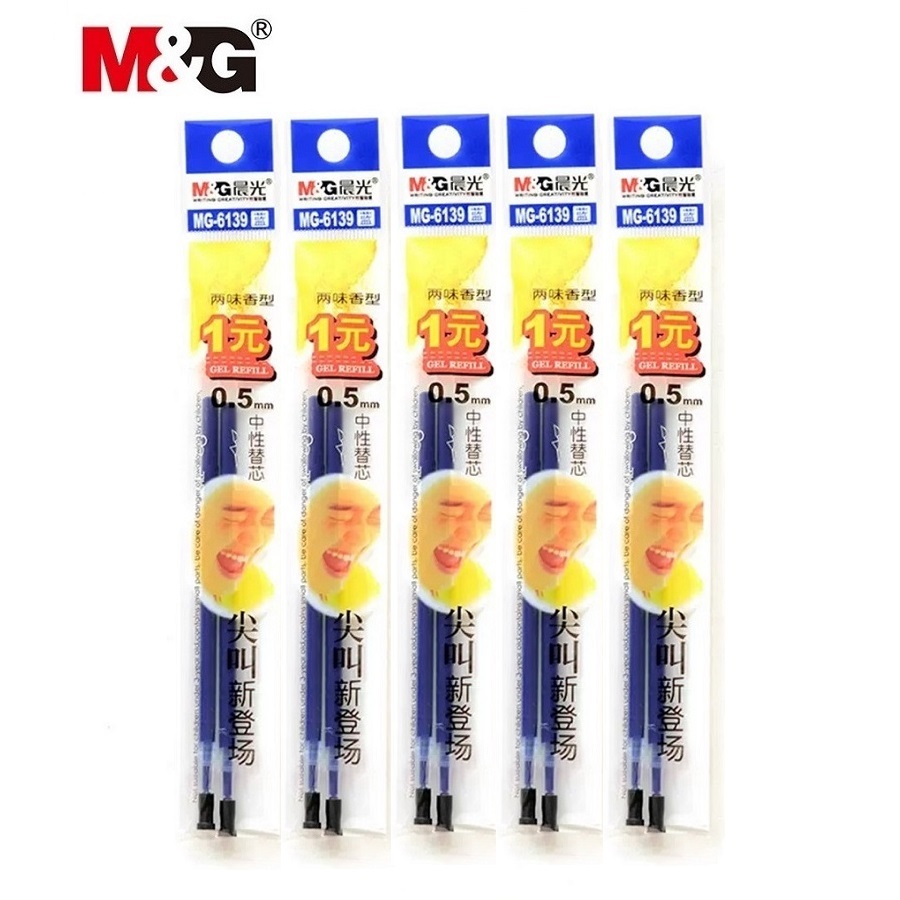 Set 5 bút gel nước M&amp;G AGP11535 ngòi 0.5mm I Bút MG 11535 có ruột thay thế 6139