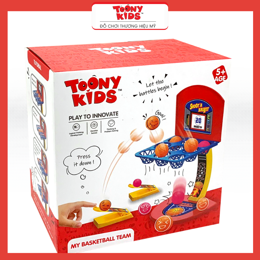Đồ Chơi Bộ Bắn Bóng TOONYKIDS - Đồ Chơi Vận Động Cho Bé - MY BASKETBALL TEAM TN047
