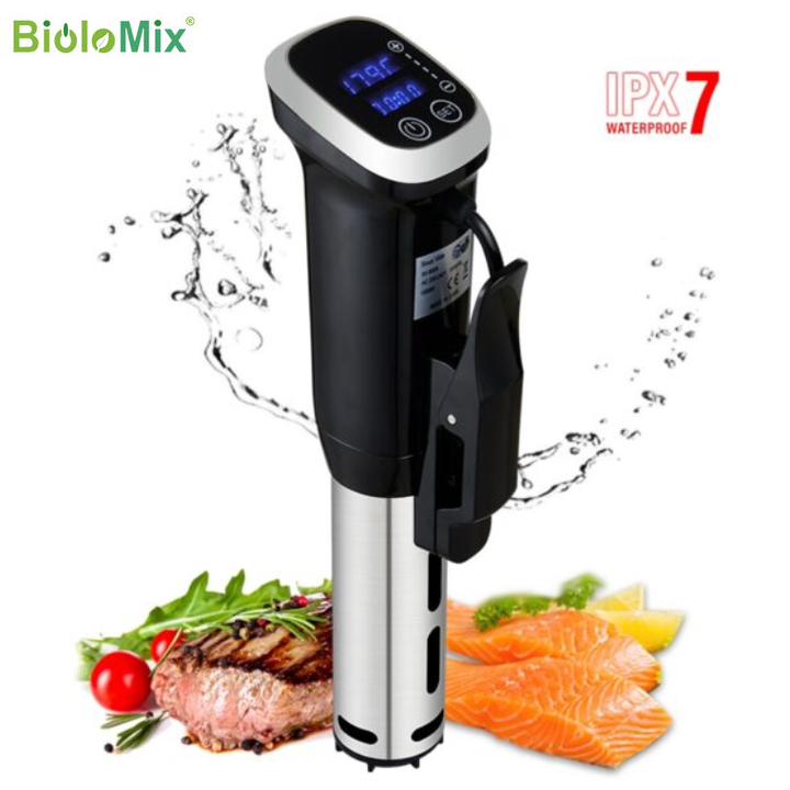 Máy nấu chậm chân không Sous vide BioloMix SV-8008 1200W Điều khiển màn hình LED - Hàng Chính Hãng