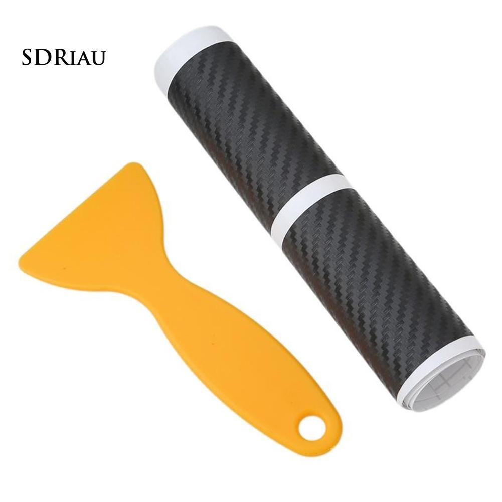 Set 4 Miếng Dán Carbon Bảo Vệ Bàn Đạp Cửa Xe Ô Tô Kèm Phụ Kiện