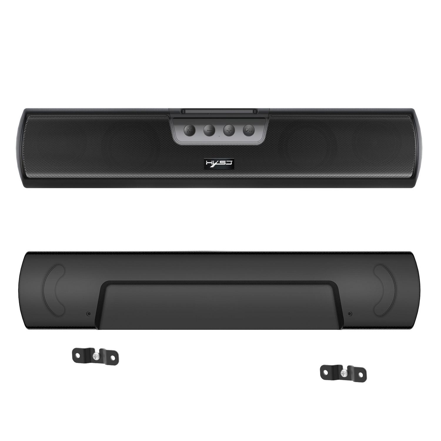 HXSJ Q3 Wireless Bluetooth 5.0 Speakers 20W Soundbar Home Theater 3D Stereo Sound Bar with Mic AUX IN USB TF Card Music
