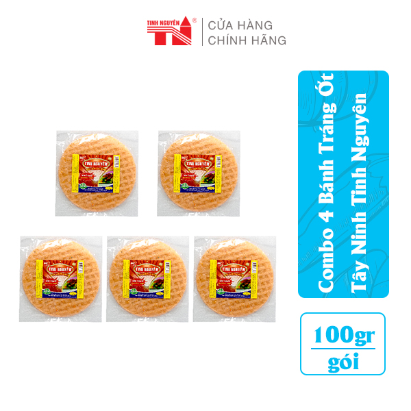 Combo 5 Bánh Tráng Ớt Tây Ninh Tinh Nguyên (100g/gói)