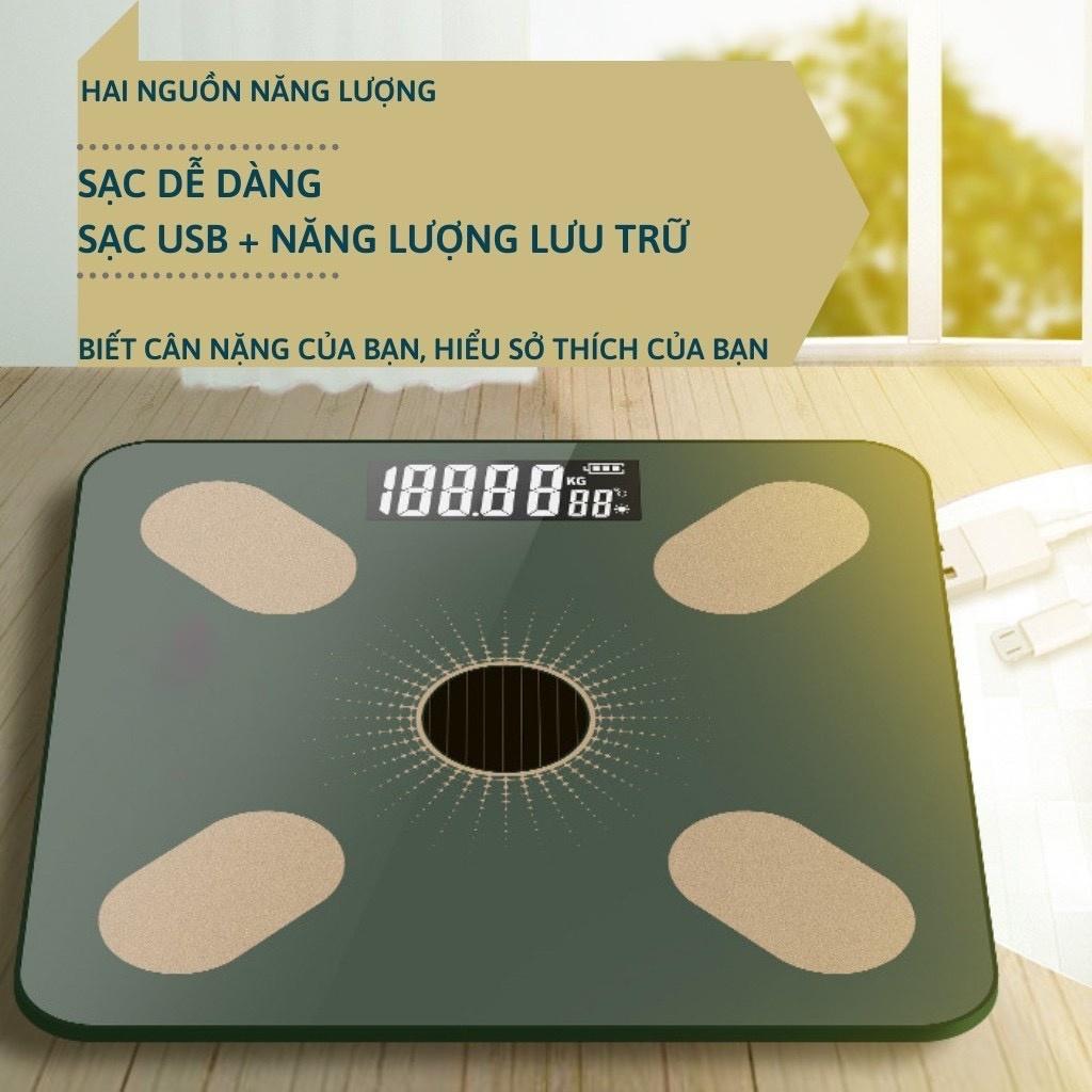 Cân sức khỏe điện tử thông minh phân tích cơ thể Perfect,điện tử thông minh kết nối bluetooth,cân đo độ béo, mỡ