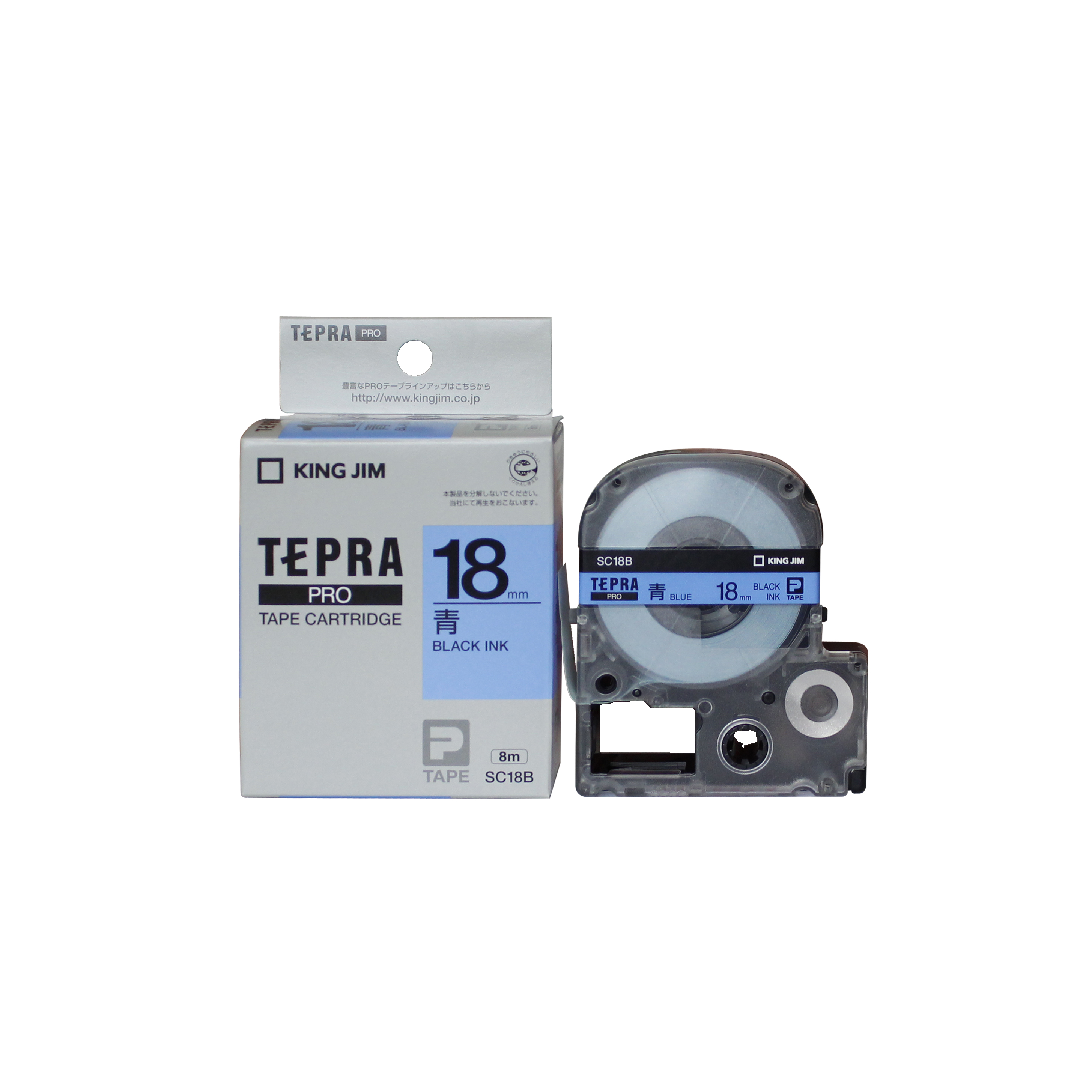Băng mực in nhãn Tepra cỡ 18mm dùng cho máy TEPRA PRO SR-R170V / SR530 / SR970 - HÀNG CHÍNH HÃNG KING JIM