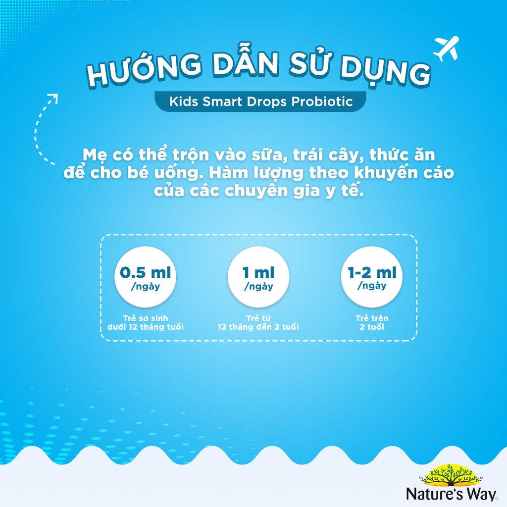 Siro Uống Nature's Way Kids Smart Drops Probiotic Bổ Sung Men Vi Sinh Cho Bé 20ml