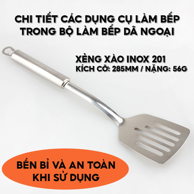 Bộ 7 Món Dụng Cụ Nấu Nướng Dã Ngoại Tặng Kèm Túi Đựng Màu Sắc Thổ Cẩm Thích Hợp Cắm Trại Hoặc Sử Dụng Khi Pinic LY-060