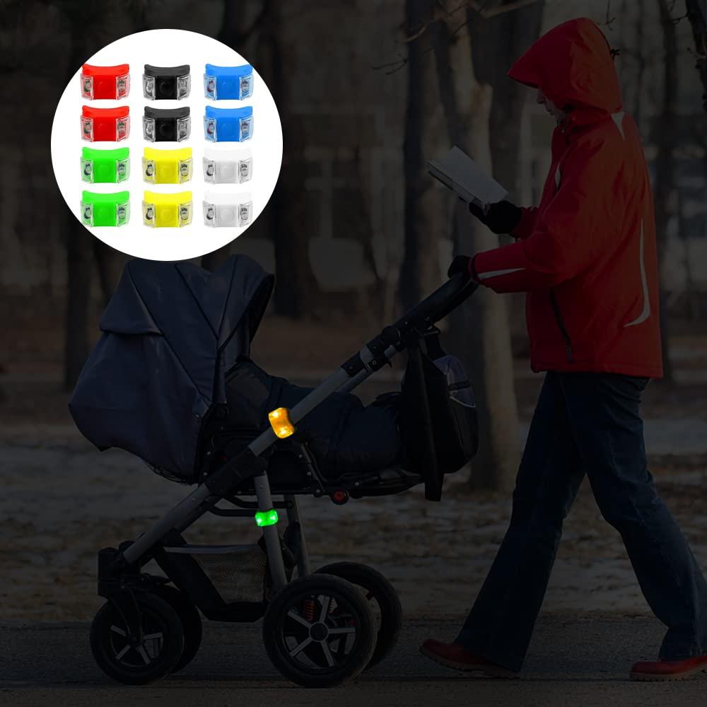 Ánh sáng xe đẩy, 12 mảnh đèn xe đẩy LED, Ếch ngọt silicon nhẹ với ánh sáng đôi, đèn LED không thấm nước với vỏ silicon 3 chức năng ánh sáng cho xe đẩy, xe tay ga