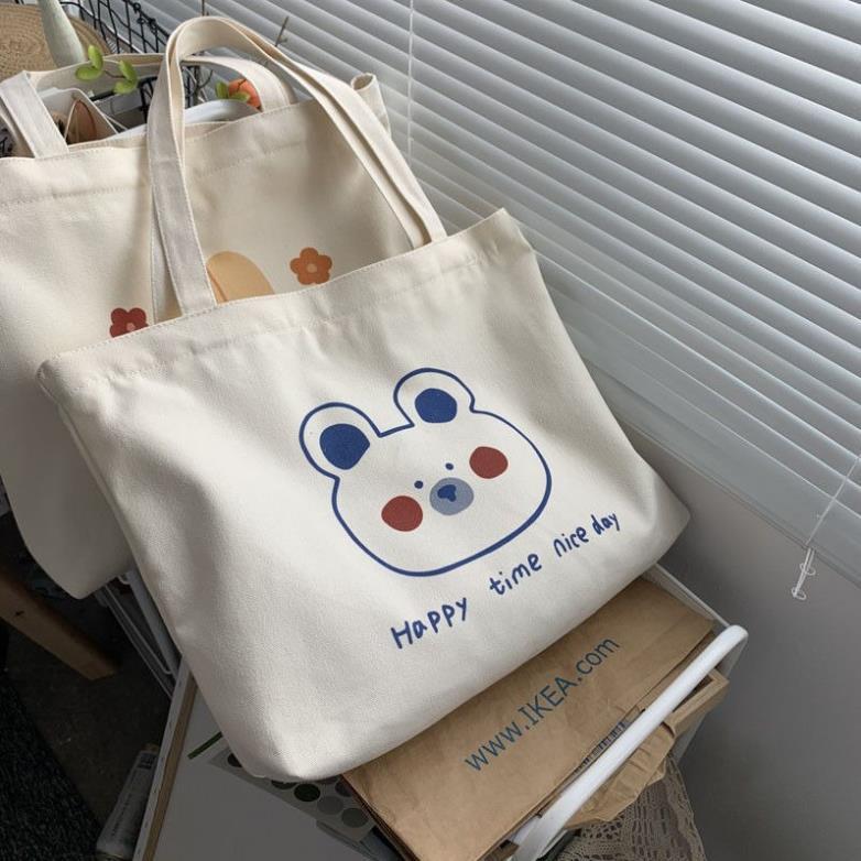 Túi vải tote nam nữ Unisex chất Canvas Đeo Vai Form Ngang N.G.Os