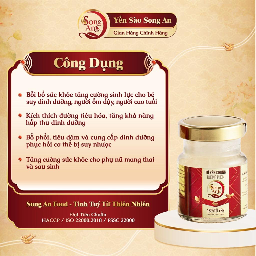 Tổ yến chưng đường phèn Song An Food hũ 70ml bổ sung dưỡng chất bồi bổ sức khỏe