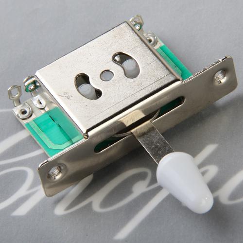 5 Way Blade Switch w/ White Knob For Fender Strat Electric Guitar