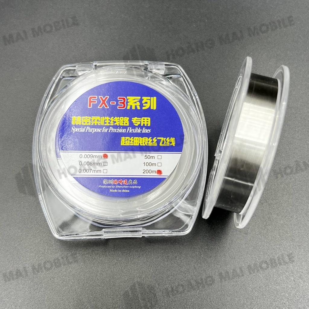 Dây đồng câu mạch FX-3 cỡ 0.009mmx200m tráng bạc