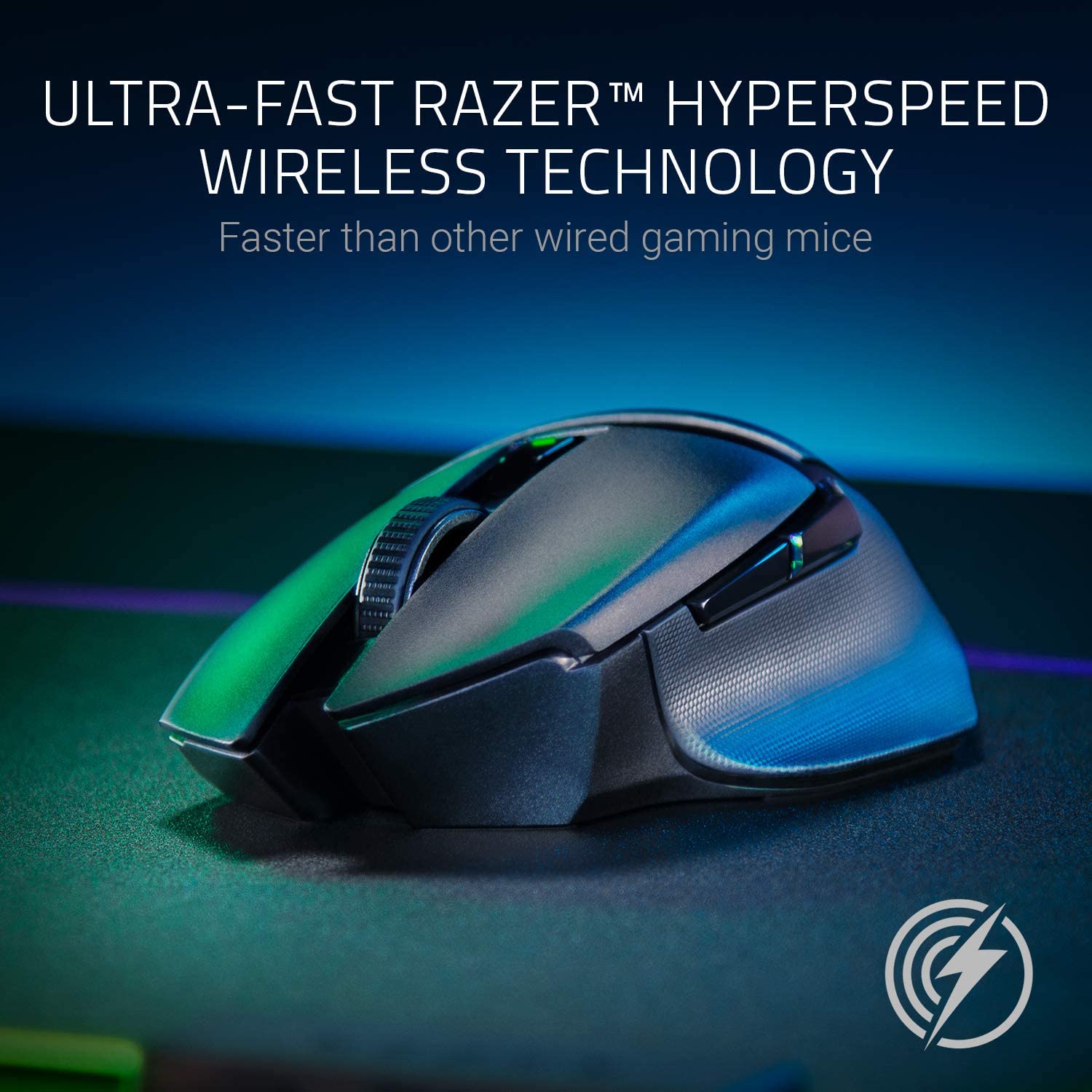 Chuột Razer Basilisk X HyperSpeed-Wireless Ergonomic_Mới, hàng chính hãng