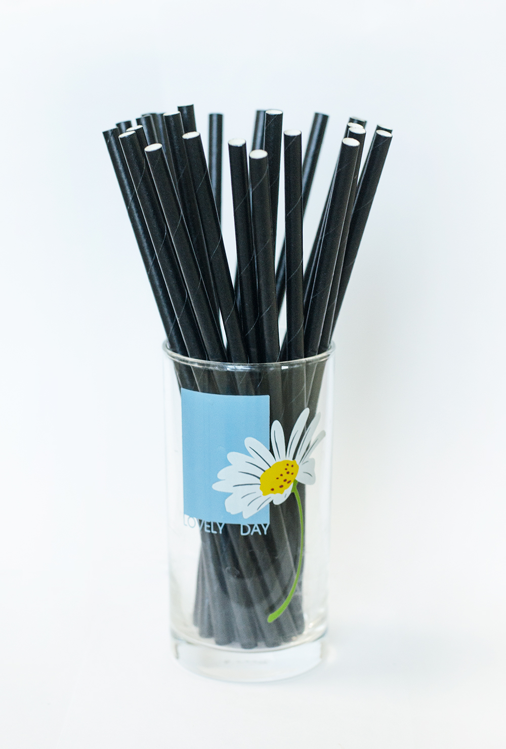 2500 ống hút màu đen 6x197mm Clean paper straw dùng uống cà phê nước ngọt