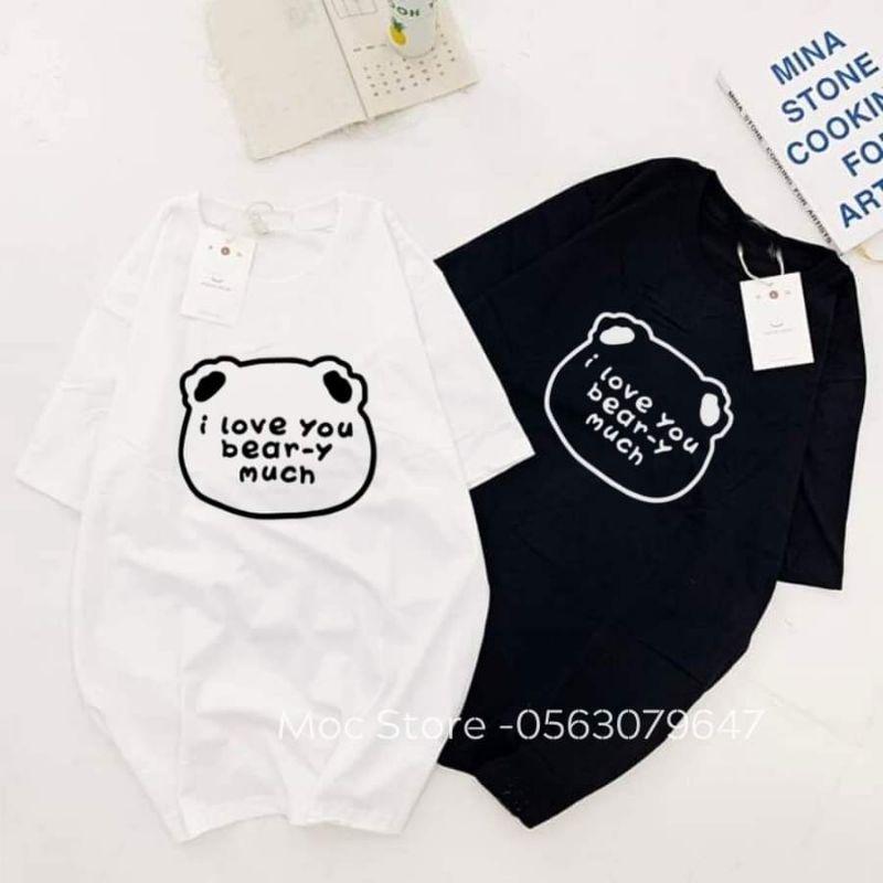 Áo thun cotton hình gấu