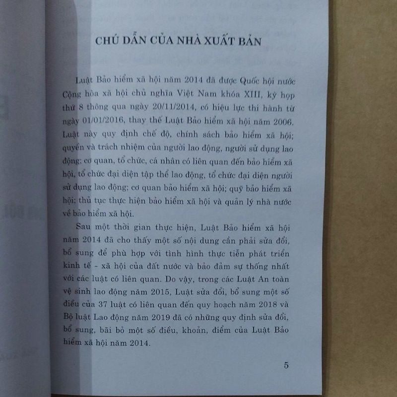 Luật Bảo Hiểm Xã Hội (Hiện Hành) (Sửa Đổi Bỗ Sung 2015, 2018, 2019)