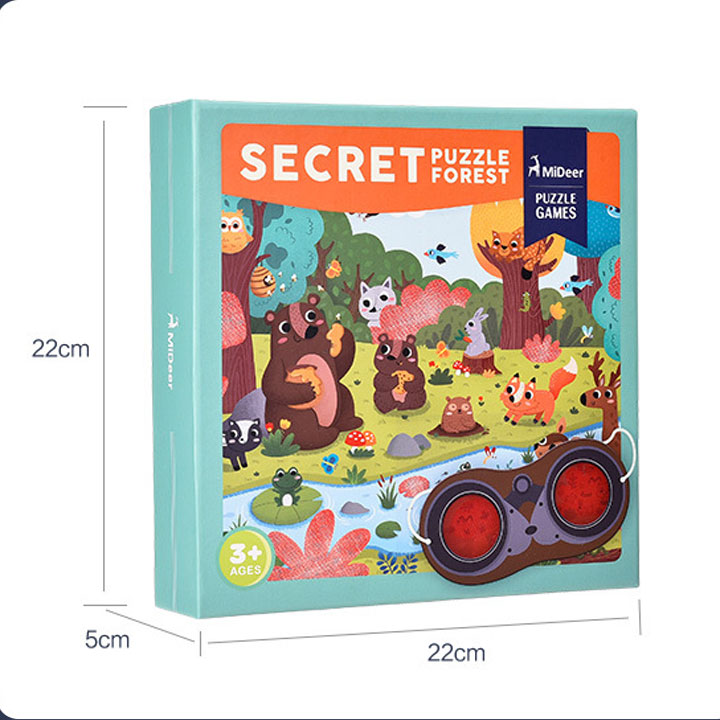 Bộ xếp hình Mideer Puzzle Games Khu rừng bí mật 35 miếng ghép secret Puzzle Forest