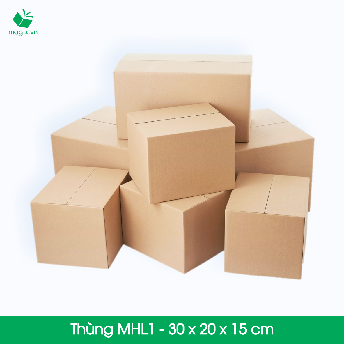 MHL1 - 30 x 20 x 15 cm - 10 Thùng hộp carton trơn