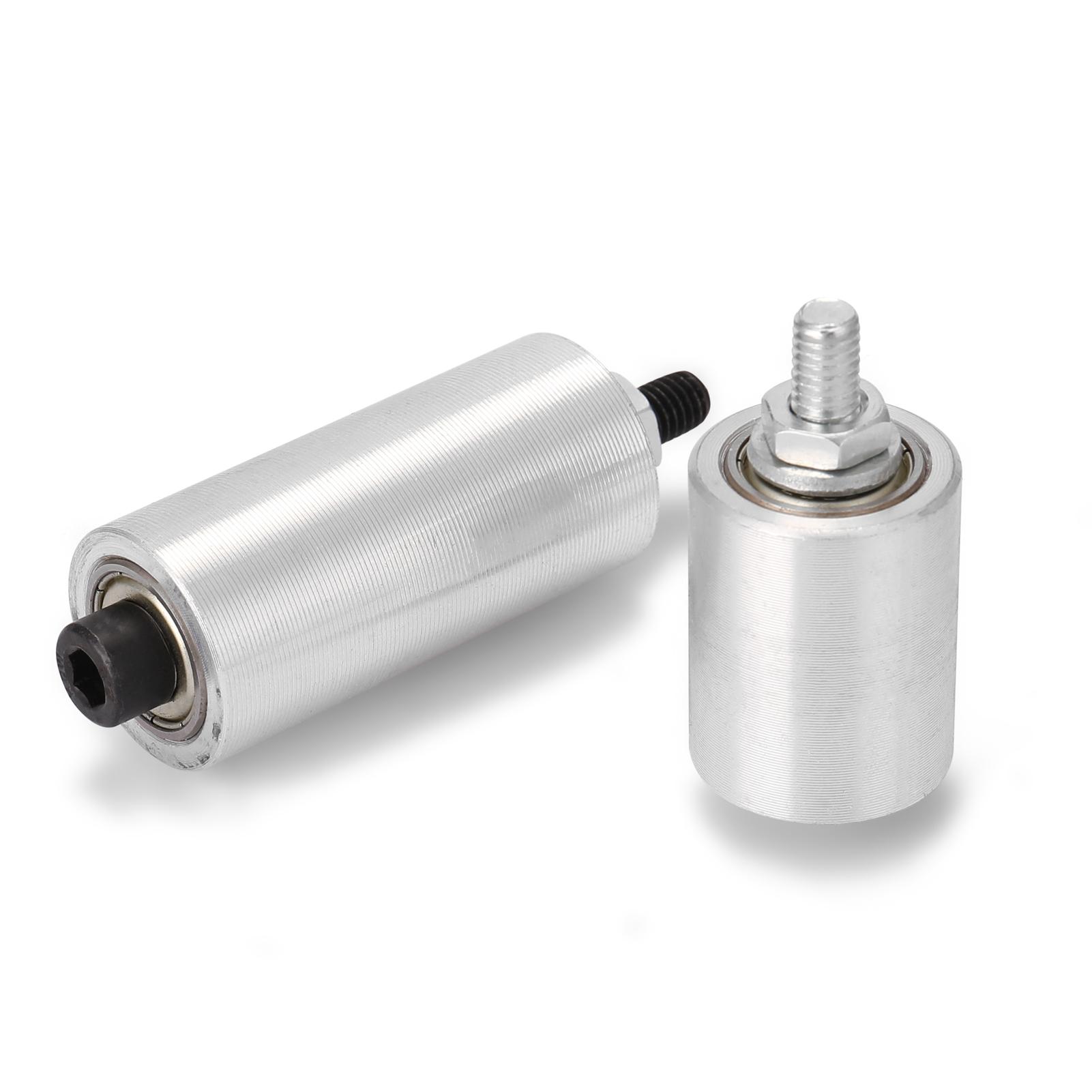 30/50mm DIY Double Bearing Sander Aluminum Alloy Conveyor Wheel Driven Wheel Without Ribs with 8mm Shaft