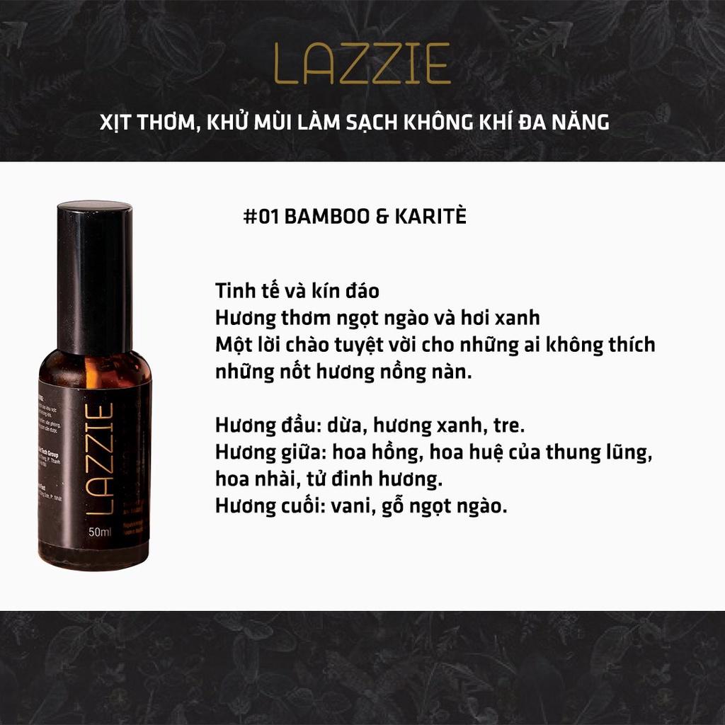 LAZZIE- Xịt khử khuẩn, khử mùi, xịt thơm đa năng cao cấp - Thành phần an toàn