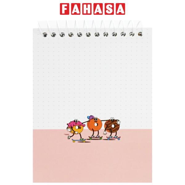 Sổ Lò Xo Teen Không Kẻ Có Chấm 80gsm - Cute Animals - The Sun 03 - Màu Hồng