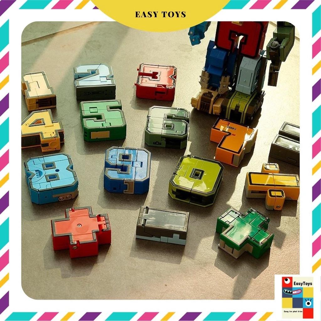 Bảng Chữ Cái Lắp Ghép Robot EASYTOYS Sáng Tạo Bộ 26 Chữ Cái Biến hình Robot