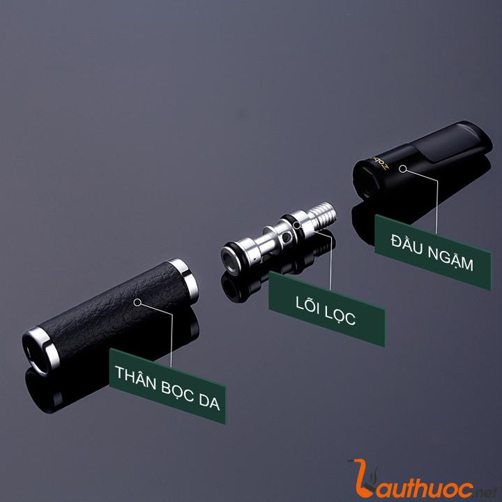 Tẩu lọc thuốc bọc da 2 in 1 ZB-075A